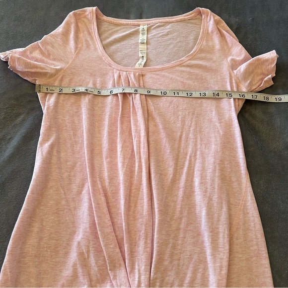 Lululemon Open Front Heather Pink Short Sleeve T shirt - Picture 11 of 11